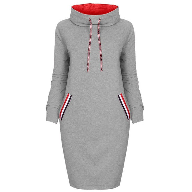 2017 Warm Winter High Quality Hooded Dresses Pocket Long Sleeved Casua   Sekhon Family Office