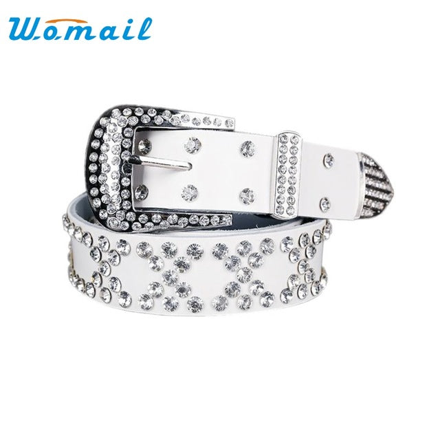 Atlas Western Cowgirl Bling Cowgirl Leather Belt Clear  display picture 1