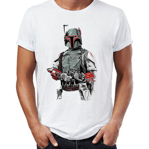 Men's T Shirt Mandalorian Star Wars Boba Fett Galaxy Badass Awesome Artsy Tee - 64 Corp