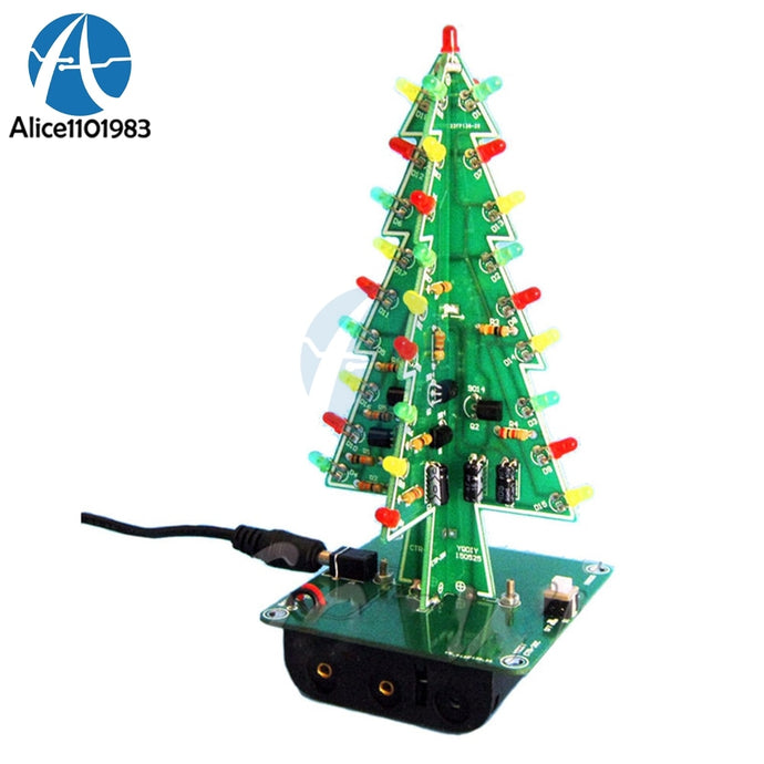 Christmas Trees LED DIY Kit Professional Red Green Flash LED Circuit Diy Electronic PCB Board