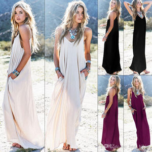 Sophisticated Long Maxi Dress - 64 Corp
