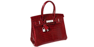 Hermes Exceptional Collection Shiny Rouge H Porosus Crocodile 30 cm Birkin Bag – $203,150