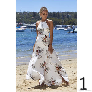 Maxi Long Summer Print Beach Dress - 64 Corp