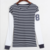 new popular summer spring round collar striped long-sleeved bottom shirt - 64 Corp