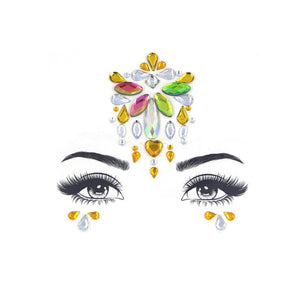 Face jewels sticker Make Up Adhesive Temporary Tattoo  Body Art Gems Rhinestone Stickers for  Festival Party