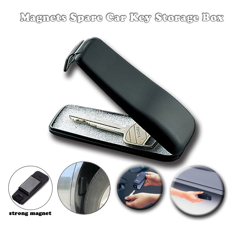 Magnetic Car Key Holder Box Outdoor Stash Key Safe Box With Magnet For Home Office Car Truck Caravan Secret Box