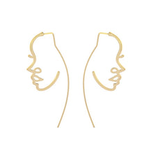 Kiss Me Women Earrings 2019 Korean Fashion Jewelry Gold Color Alloy Face Dangle Earrings Halloween Accessories Brincos