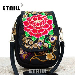 Hmong Ethnic Boho Hobo Embroidery Shoppers Bag Women's Shoulder Brand Messenger Bags Logo Indian Thailand Embroidered Handbag - 64 Corp