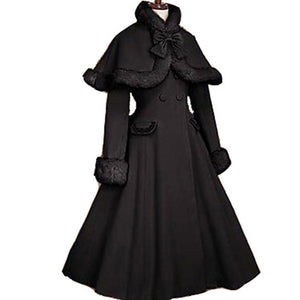 Gothic Lolita Coat adult princess costume medieval lolita coat Long Sleeve with cape party halloween for women plus size custom - 64 Corp