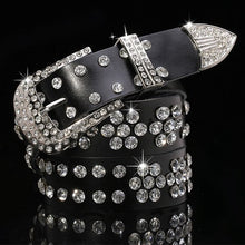Fashion Women Ladies Rhinestone Belt Faux Leather Cowgirl Style Bling Crystal Wide Waistband Classic 200-281 - 64 Corp