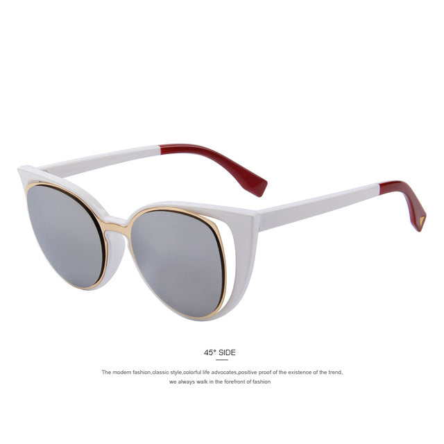 MERRY'S Fashion Cat Eye Sunglasses Women Brand Designer Retro Pierced Female Sun Glasses oculos de sol feminino UV400 - 64 Corp