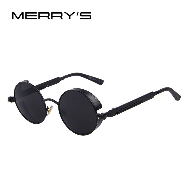 MERRY'S Vintage Women Steampunk Sunglasses Brand Design Round Sunglasses Oculos de sol UV400 - 64 Corp
