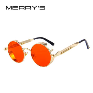 MERRY'S Vintage Women Steampunk Sunglasses Brand Design Round Sunglasses Oculos de sol UV400 - 64 Corp