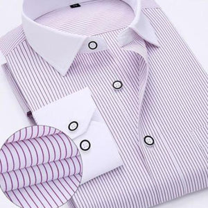 Long Sleeve Striped / Twill Shirts - 64 Corp