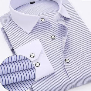 Long Sleeve Striped / Twill Shirts - 64 Corp