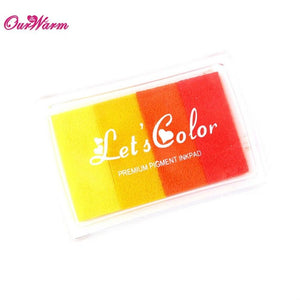 Multicolour Creative DIY Oil Rubber Stamps Ink Pad for Wedding Decoration Party Favors and Gifts Craft Supplies Fingerprint Tree - 64 Corp