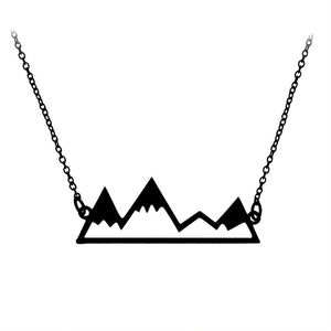Gold/Silver Minimalist Mountain Top Pendant Snowy Mountain Necklace Hiking Outdoor Travel Jewelry Mountains Climbing Gifts - 64 Corp