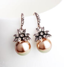 New Fashion Luxury Vintage Sun Flower Pearl Drop Earrings For Women Fine Jewelry Accessory Brincos High Quality XY-E144 - 64 Corp