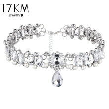 17KM Boho Collar Choker Water Drop Crystal Beads Choker Necklace &pendant Vintage Simulated Pearl Statement Beads Maxi Jewelry - 64 Corp