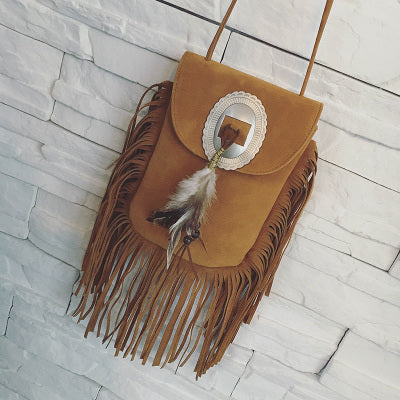 New Vintage Bohemian Fringe Messenger Crossbody Bag Purse Women Tassel Boho Hippie Gypsy Fringed Tote Handbag Womens - 64 Corp