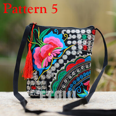 Ethnic Hmong Boho Indian Embroidered Small Shoulder Bag Handmade Fabric  Embroidery Logo Luxury Brand Crossbody Bags for Women – Sekhon Family Office