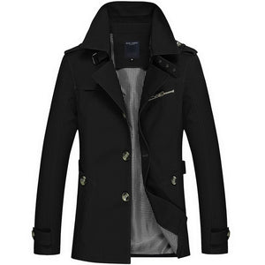 Korean Overcoat Khaki Black PLus size XXXL XXXXL 5XL british style Slim fit trench coat long men New Spring 2017 man Windbreaker