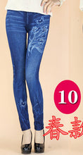 Imitation cowboy Leggings Women High waist jeans 2016 Latest Big yards Printing Thin High elastic Jeans Little feet pants  BN692 - 64 Corp
