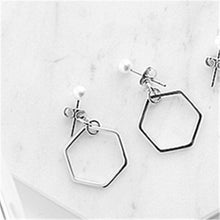 The pendants Square contracted fashion minimalist geometric triangle circle pearl earring eardrop female accessories - 64 Corp
