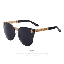 MERRY'S Fashion Women Gothic Eyewear Skull Frame Metal Temple Oculos de sol UV400 - 64 Corp
