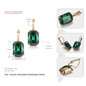 eManco Fashion Costume Jewellery Earrings for women 19 colors Minimalist Geometric Create Crystal Drop Earrings 2017 - 64 Corp