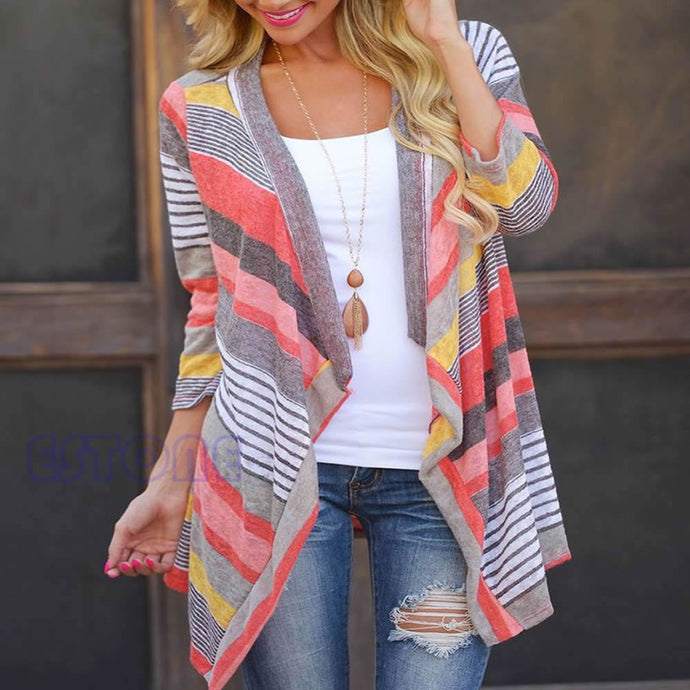 Boho Womens Cardigan Loose Sweater Outwear Knitted Jacket - 64 Corp