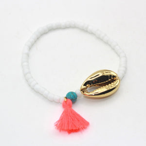 Alloy Sea Shell Tassel Natural Stone Bead Boho Bracelet For Women Men Jewelry Fashion Accessory pulseras mujer - 64 Corp