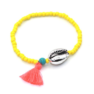 Alloy Sea Shell Tassel Natural Stone Bead Boho Bracelet For Women Men Jewelry Fashion Accessory pulseras mujer - 64 Corp
