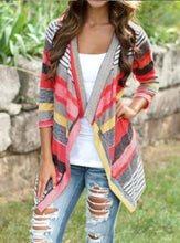 Boho Autumn Causal Sweater Knitted Cardigan Women Long Cardigans Blue Red Knitting Ethnic Ladies Autumn Oversize Open Front - 64 Corp