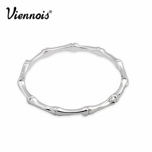 Viennois Rose Gold/Gold/Silver Color Woman Bracelet & Bangles Minimalist Skinny Bangles Female Bamboo Shape Bangles Jewelry - 64 Corp