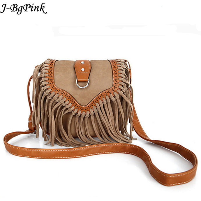 Bohemian bag Boho Free Spirit Tassel Cross Body Purse Retro Hippie Designer Women's Gypsy Fringe Bohemian Shoulder Bag - 64 Corp