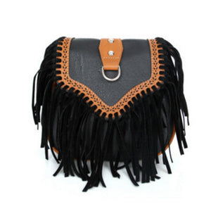 Bohemian bag Boho Free Spirit Tassel Cross Body Purse Retro Hippie Designer Women's Gypsy Fringe Bohemian Shoulder Bag - 64 Corp