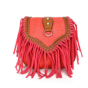 Bohemian bag Boho Free Spirit Tassel Cross Body Purse Retro Hippie Designer Women's Gypsy Fringe Bohemian Shoulder Bag - 64 Corp