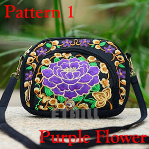 Boho Ethnic Embroidery Bag Hmong Handmade Embroidered Canvas Shoulder Messenger Bags Small Brand Crossbody Bags Sac a Dos Femme - 64 Corp