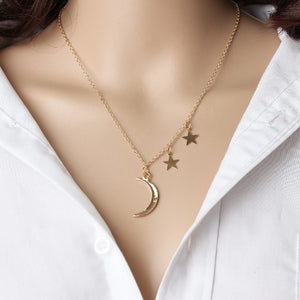 Free shipping! New fashion holiday Seaside resort beach jewelry crystal triangle water drop U shape Star moon chains necklace - 64 Corp