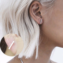 New Punk Minimalist Word Stud Earrings Fashion Allergy Rod Earpins Ear Plug Alloy Earrings - 64 Corp