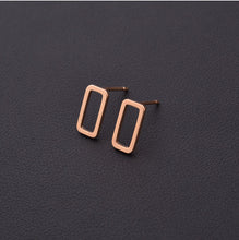 New Punk Minimalist Word Stud Earrings Fashion Allergy Rod Earpins Ear Plug Alloy Earrings - 64 Corp