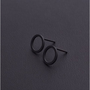 New Punk Minimalist Word Stud Earrings Fashion Allergy Rod Earpins Ear Plug Alloy Earrings - 64 Corp