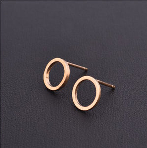 New Punk Minimalist Word Stud Earrings Fashion Allergy Rod Earpins Ear Plug Alloy Earrings - 64 Corp