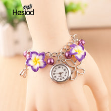 Boho Summer Fashion Women Bracelet Watch Female Clock Hand Made Clay Butterfly Flower Link Chain Wristwatches Femme Watch - 64 Corp