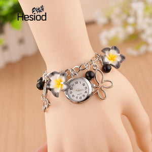 Boho Summer Fashion Women Bracelet Watch Female Clock Hand Made Clay Butterfly Flower Link Chain Wristwatches Femme Watch - 64 Corp