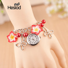 Boho Summer Fashion Women Bracelet Watch Female Clock Hand Made Clay Butterfly Flower Link Chain Wristwatches Femme Watch - 64 Corp