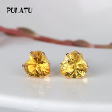 9 Color Hot Sale Heart Earring For Girl 8mm Crystal Stud Earrings Geometric Rhinestone Minimalist Women Jewelry PULATU BK668 - 64 Corp