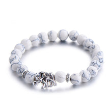 Classic Natural Stone Buddha Charm Bracelet  For Women Chic Silver Color Elephant Beads Bracelets Fashion Men Jewelry - 64 Corp