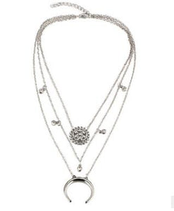 Retro Flower Tibetan silver layered chokers necklace women 2017 popular necklaces boho statement necklace bijouterie - 64 Corp